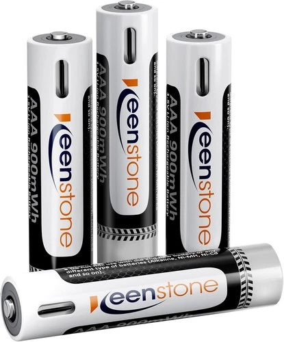 1,5V 900mWh USB-C AAA Akkus Wiederaufladbar,4-in-1 Typ-C und Aufbewahrungskoffer