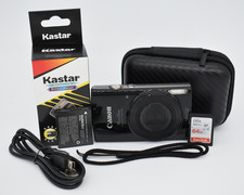 Canon PowerShot ELPH 190 IS Black Digital Camera 20MP 10X Zoom Wi-Fi - TESTED