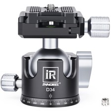 D34 34mm Low Profile Tripod Ball Head Professional All Metal CNC Panoramic Ca...