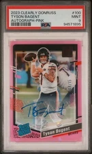 2023 Clearly Donruss Tyson Bagent AUTO #08/15  Rated Rookie Bears - PSA 9