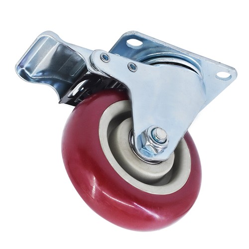 4 Piece 4 Inch Heavy Duty Caster Set Wheels Fits For All Swivel & Brake Casters - Picture 9 of 10
