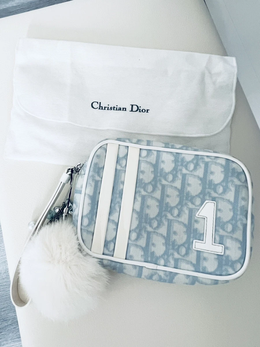 Authtentic Christian Dior Logo Trotter Oblique Baby Blue Bag