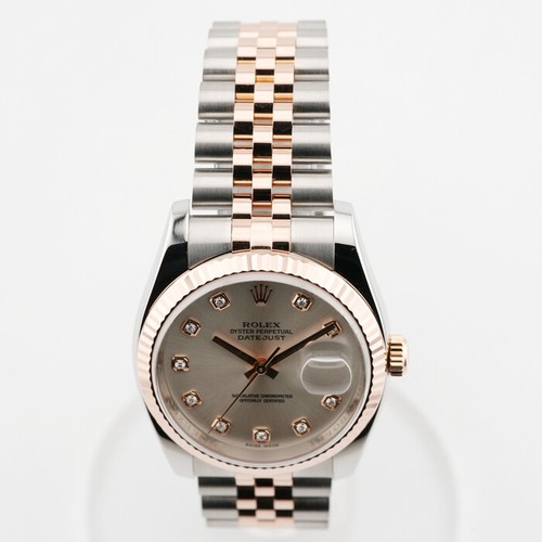 ROLEX Datejust 36 116231G Silver Jubilee Warranty 2008 Box/Paper SN/#M - Picture 20 of 24