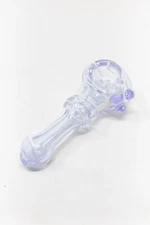 3" Collectible Lavender Zig Zag TOBACCO Glass Hand Smoking Pipe - Fast Shipping