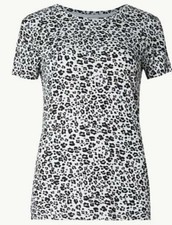 Brand New Women M S Animal Short Sleeve Pyjama Top Size 8