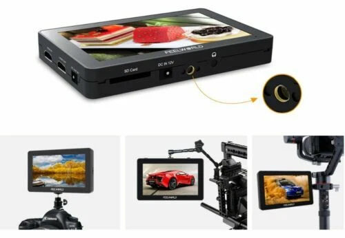 FEELWORLD Type C F6 Plus V2 6" Touch Screen Field DSLR Monitor 3D Lut Waveform - Image 2 of 4