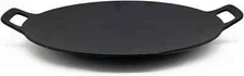 13-Inch Korean BBQ Grill Pan, Cast Iron Griddle for Indoor and Outdoor Black
