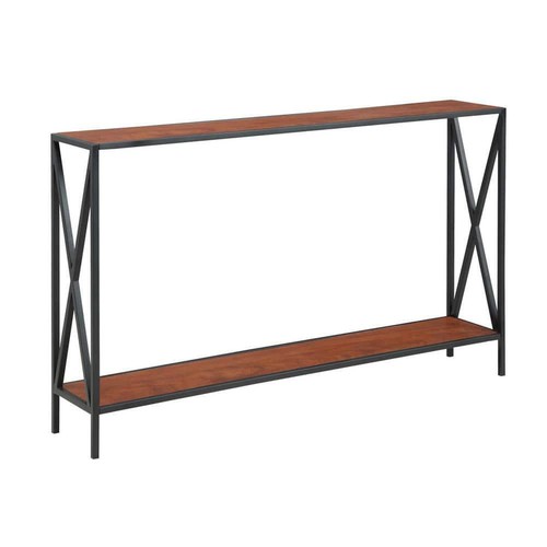Convenience Concepts Console Table 29" x 9" Rectangle Metal Frame Black Cherry - 第 1/3 張圖片