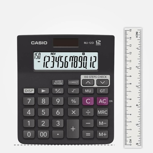 Casio MJ-12D MJ12D 150 Steps Check & Correct Desktop Calculator 12 Digit Display - Picture 5 of 6