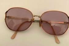 Vintage Eyeglass Frame Gold Color Big 1980s Retro Style Pre-Owned Frames