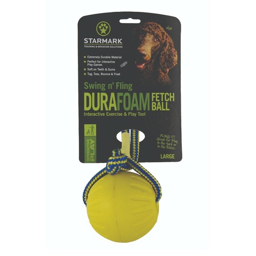 Starmark Swing and Fling Durafoam Fetch Ball for Dogs Medium 6cm - Picture 3 of 4