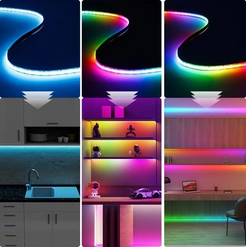 WS2812B 5V12V24V COB Smart RGB IC Flexible LED Strip 720LED 160LED/m Addressable - Afbeelding 8 van 15