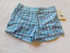 Canyon River Blues Girl's Youth cotton shorts Blue Plaid Size Variations NWT