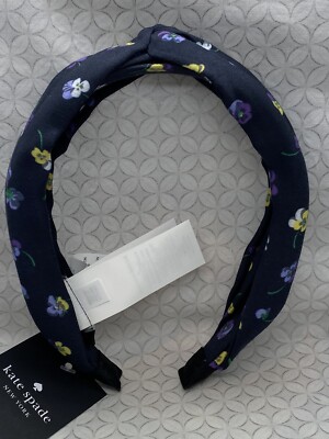 Kate Spade Pansy Toss Twisted Floral Headband New Kate Spade Pansy Toss Twisted Floral Headband Floral Hair  main image 2