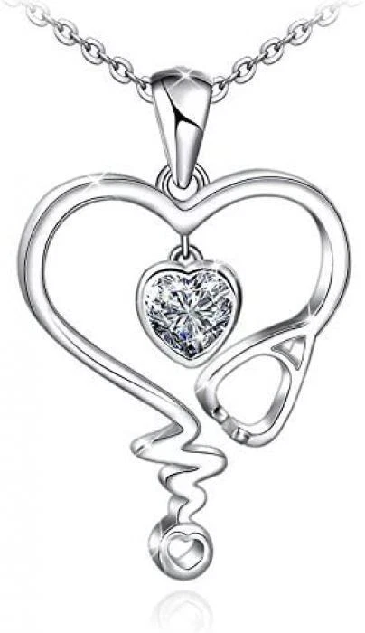Stethoscope heart deals necklace
