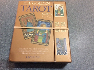 Golden Tarot Card Deck Set Book and 78 Cards Liz Dean Complete | eBay