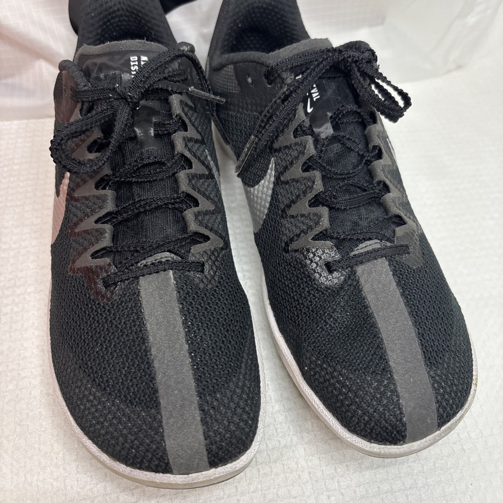 Size 9.5 - Nike Zoom Rival Distance Black Silver Men’s Track Field Running Shoes