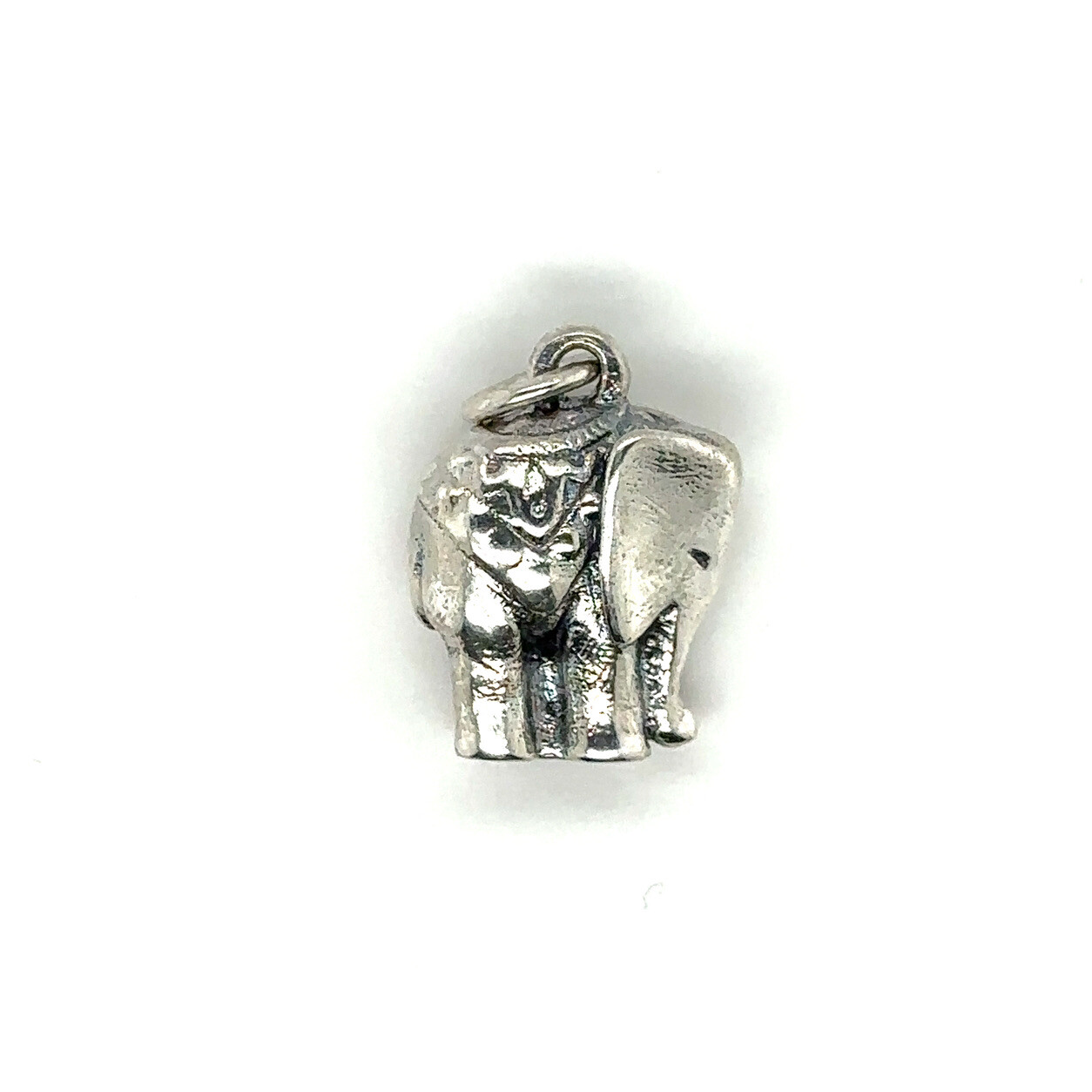 Retired James Avery Sterling Silver Elephant Charm Gem