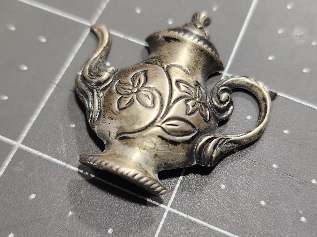 Vintage Sterling Silver 925 Teapot Cup Brooch Pin Signed Meow eBay