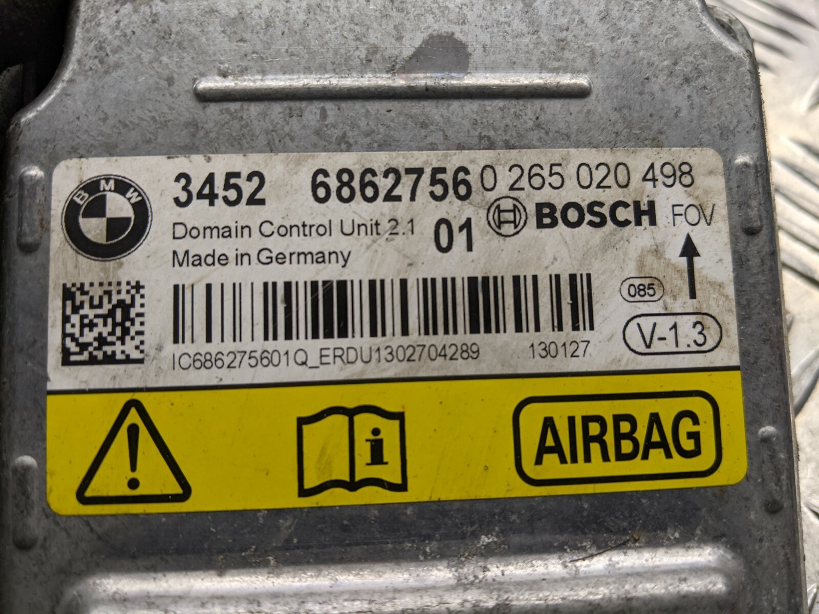 B351 BMW AIRBAG SENSOR GENUINE 3452 6862756 0265020498 | eBay