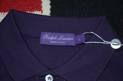 Ralph Lauren Purple Label Made in Italy 100% Cotton Pony Logo Mesh