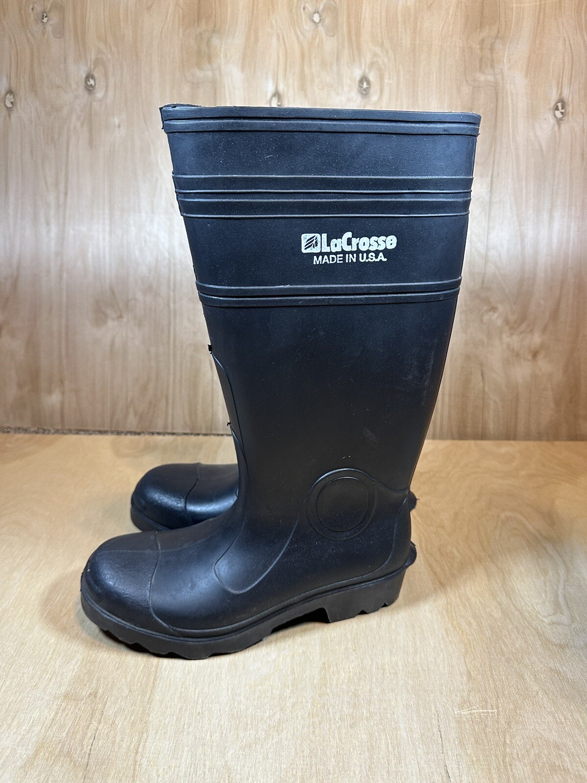 LaCrosse Rubber Boots Made in U.S.A. Men's Black Boot… Gem
