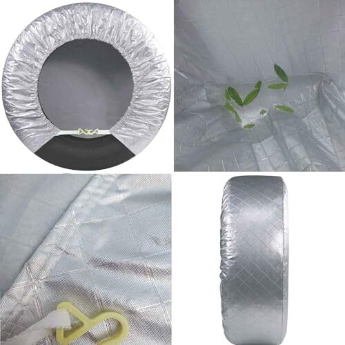 Tire Covers Set of 4 Waterproof Anti-UV Sun Snow Rain Tire Covers for Trailer...