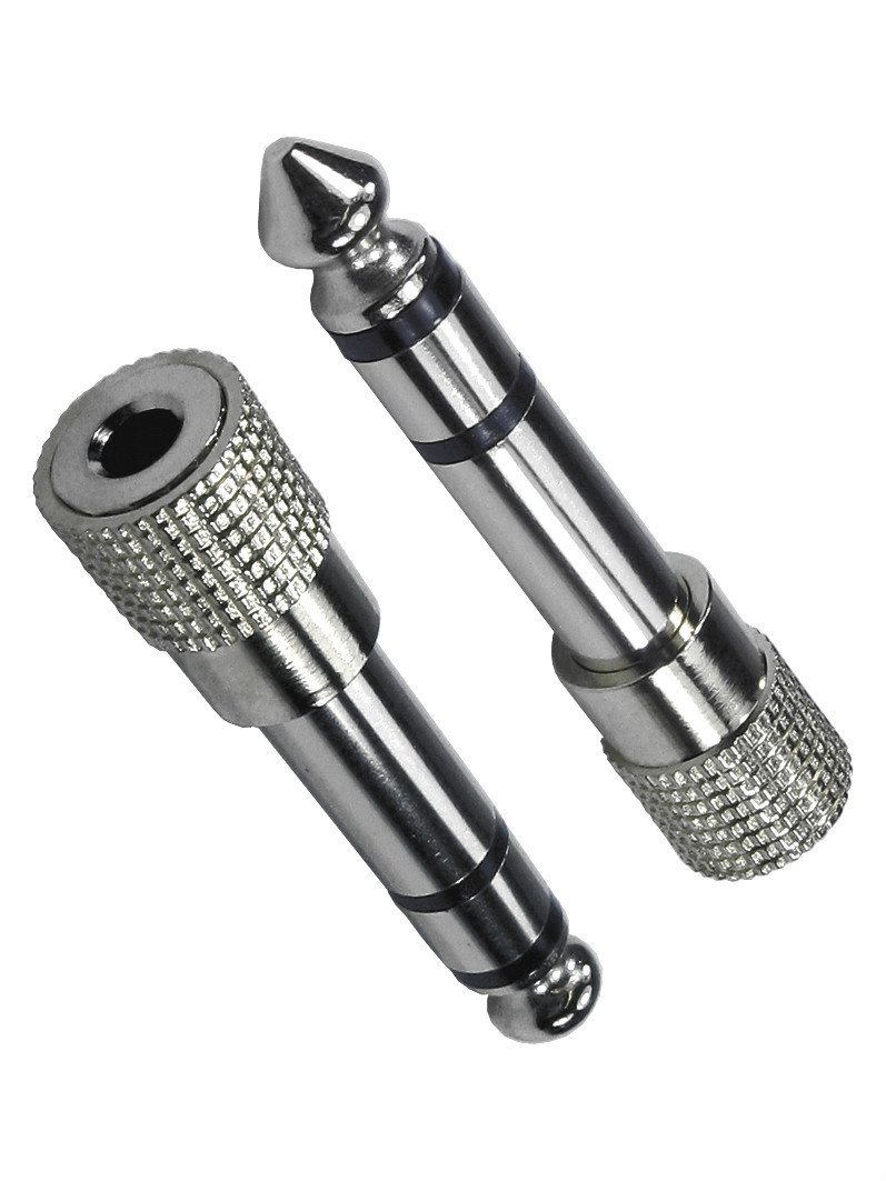 3.5mm Socket 6.35mm Jack Plug Adapter Guitar Amplifier Microphone Amp NICKEL One