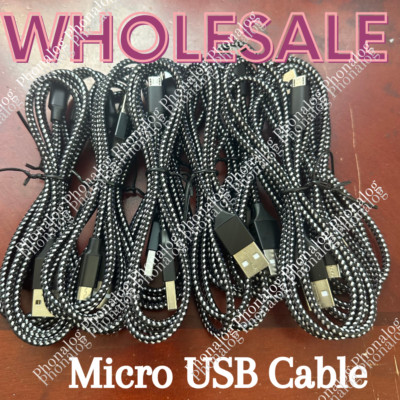 Micro USB Cable 3/6/10Ft Fast Charge Cord Lot For Samsung LG Android Charger 