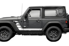 Hockey Stripe Graphics Car Side Sticker For Jeep Wrangler 4 Door Vinyl Decals
