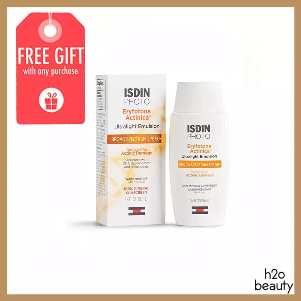 ISDIN Eryfotona Actinica SPF 50 Ultralight Emulsion 100ml New In Box EXP 03/27
