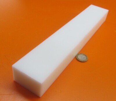 Hdpe White Bar 1.25'' Thick x 2.00'' Wide x 12'' Long