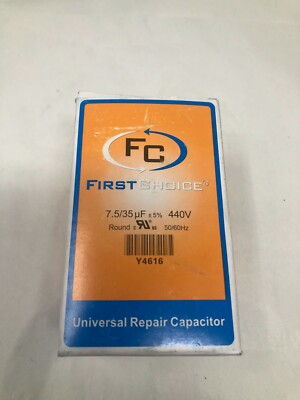 Lennox Y4616 First Choice 4JR7535-II-EW Dual Run Capacitor Round 440V 7.5+35 MFD