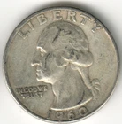 USA - 1960D - Washington ¼ $ - Silver Eagle - #15861RG