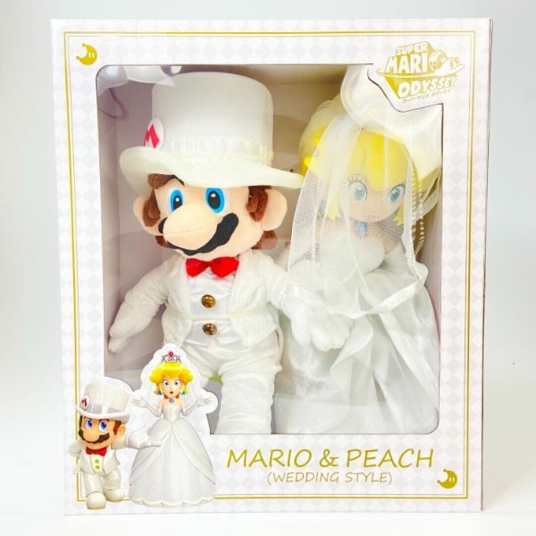 Super Mario Odyssey Mario & Peach Wedding Style Plush Toy