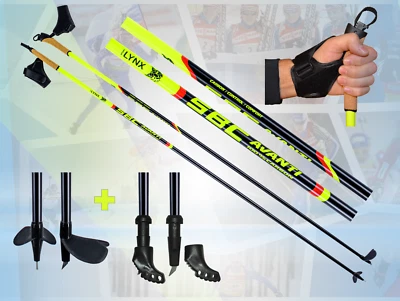 100% Carbon SPORTLYNX Avanti Rollski Skating Nordic Blading Skike Stöcke