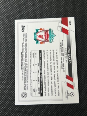 2022-23 Topps Club Competitions 1st Edition CODY GAKPO Liverpool