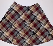 Vtg Women's Plaid Skirt Jo Hardin Originals Sz 16 Knee Length 70s