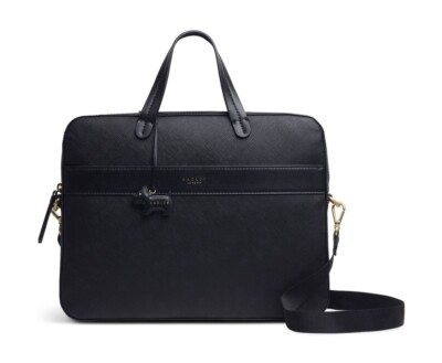 RADLEY SCHWARZ SAFFIANO HANDTASCHE SCHULTER CROSS BODY LAPTOP SCHULTERTASCHE NEU!!!