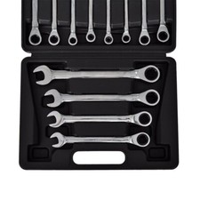 Set Chiavi Combinate a Cricchetto 12 Pz Chiavi Testa Fissa da 6 a 22mm Custodia - Miniatura 3