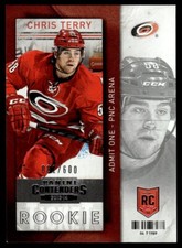 2013-14 PANINI CONTENDERS ROOKIE Chris Terry /600 Carolina Hurricanes #132 R144