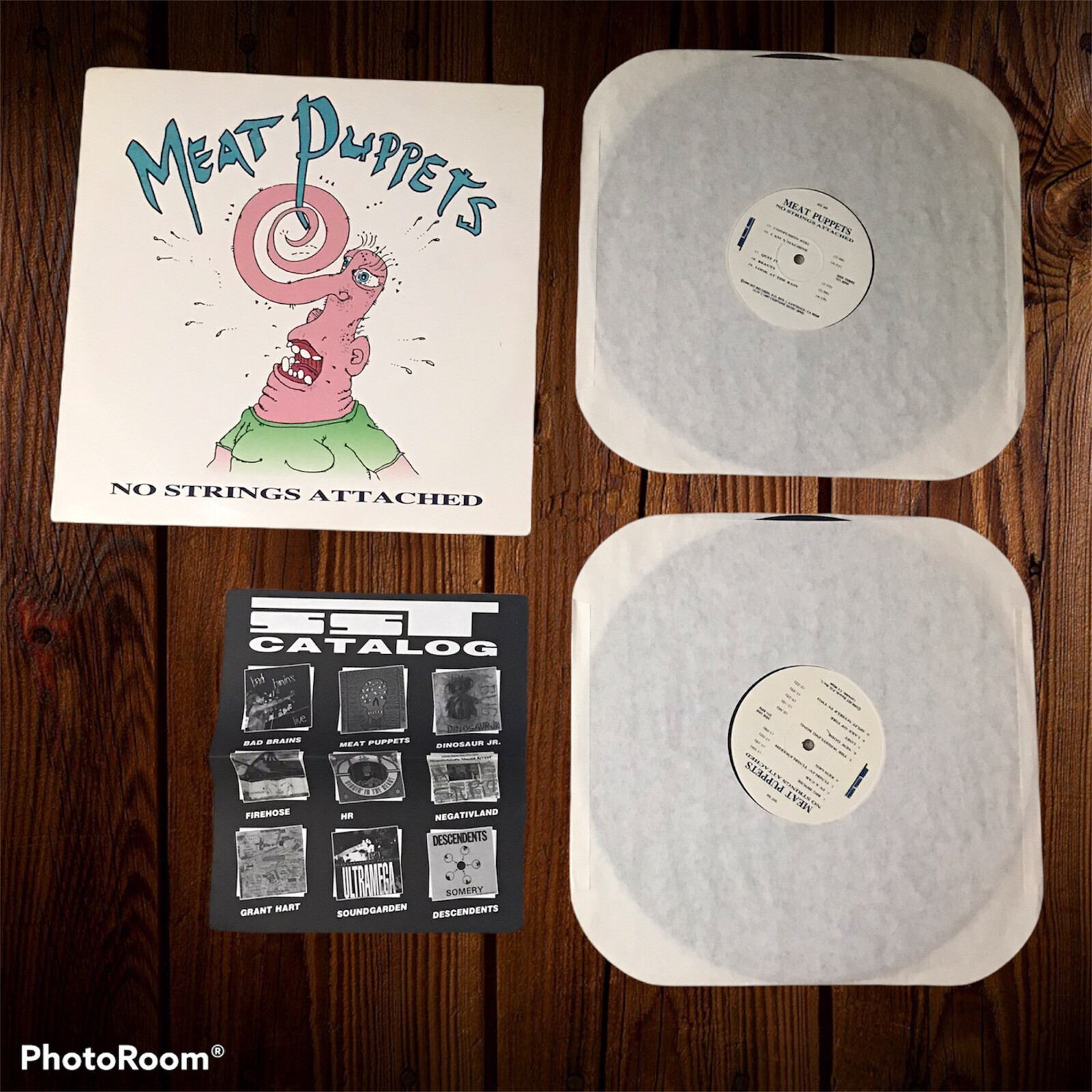 Meat Puppets No Strings Attached Lp Vinyl Record X2 SST 265 With Promo