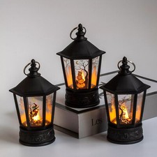 Halloween Decoration Lantern Light Lamp Horror Decoration Lamp Flame LED
