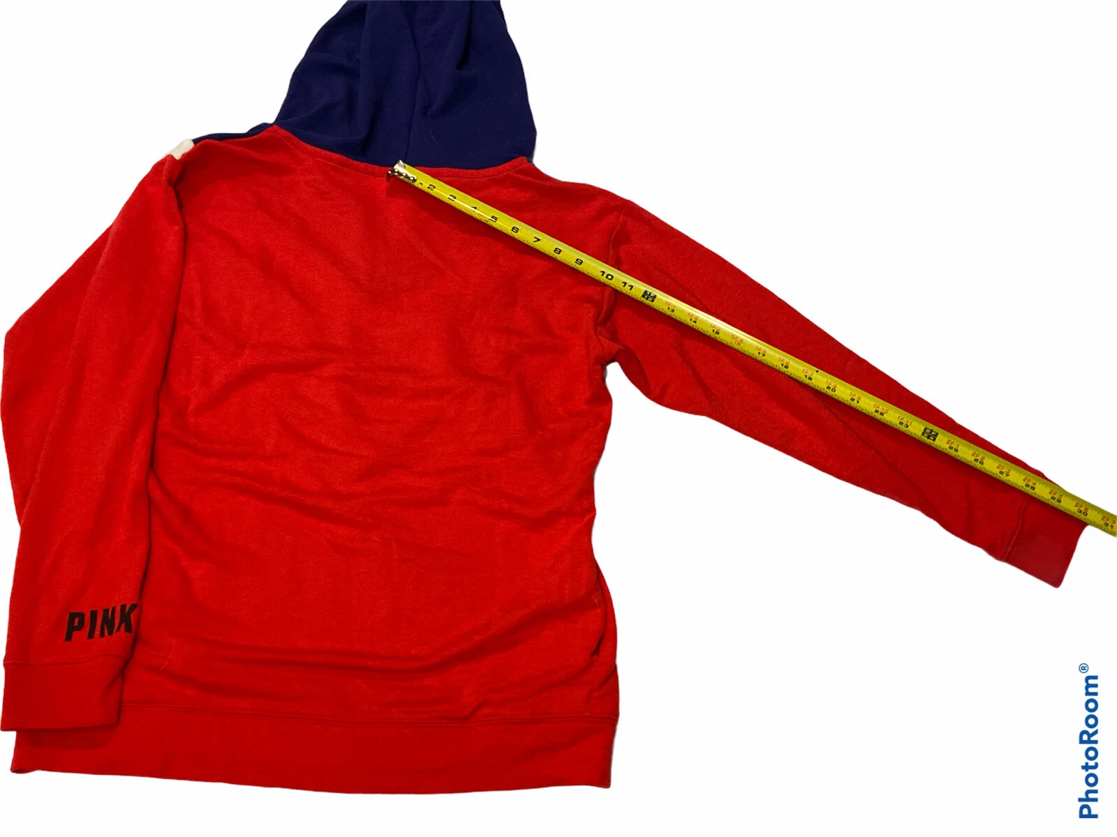 UNDERCOVER Victoria Secret Pink Hoodie Sm 1 4 Zip Pullover Graphic L S Red White Pink Blue