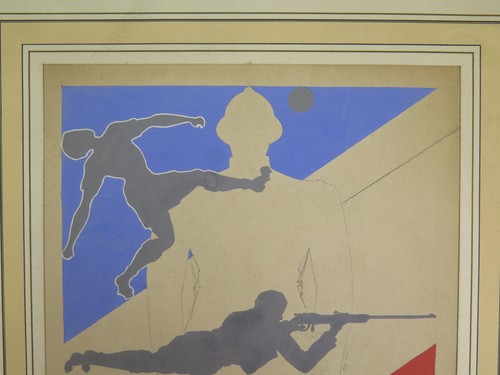 2 Advertising Sketch SPORTS THEME SANTÈ TENNIS BASKETBALL SOCCER BM53.6G - Picture 11 of 16