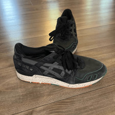Asics Gel Lyte III Mens Black Green Orange Speckled Sneakers H631L Size 10