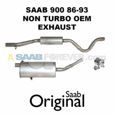 NEW Genuine SAAB 900 NON TURBO OEM Exhaust System Kit - CAT BACK - 8819690