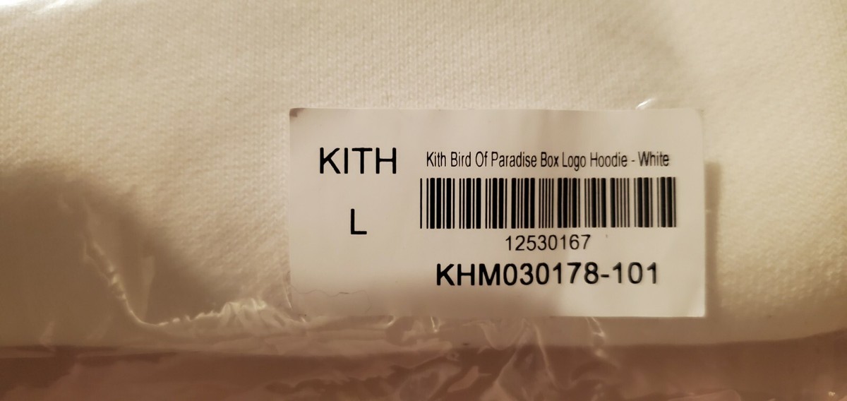 Kith Bird Of Paradise Box Logo Hoodie - White Size LARGE, IN-STORE  
