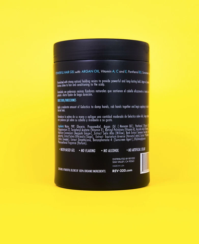 Gelactica Gel 32oz Hair Gel for Men - Organic Ingredients - Water Base New Look - Image 2 of 2