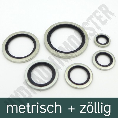 USIT Dichtring U-Seal Stahl+NBR Metall-Gummi ''MeGu'' Hydraulik-Dichtung BSP-Zoll